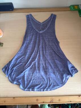 Free People We The Free Long Beach V-Neck Tank Top Purple Size Medium